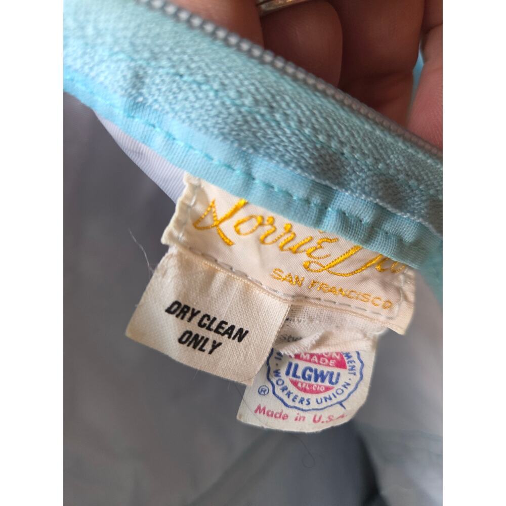 Vintage Lorrie Deb Dress Union Made In USA 1960's Womens Size 5/6 Robin Egg Blue - Picture 7 of 9